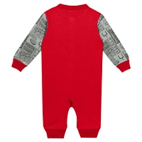 Combinaison à manches longues colorblock pour nouveau-né et nourrisson Scarlet Ohio State Buckeyes Playbook
