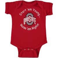 Newborn & Infant Scarlet Ohio State Buckeyes Start 'Em Young Bodysuit