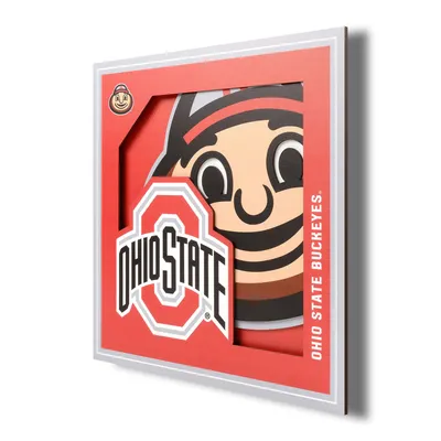 Ohio State Buckeyes 12'' x 12'' 3D Logo Wall Art