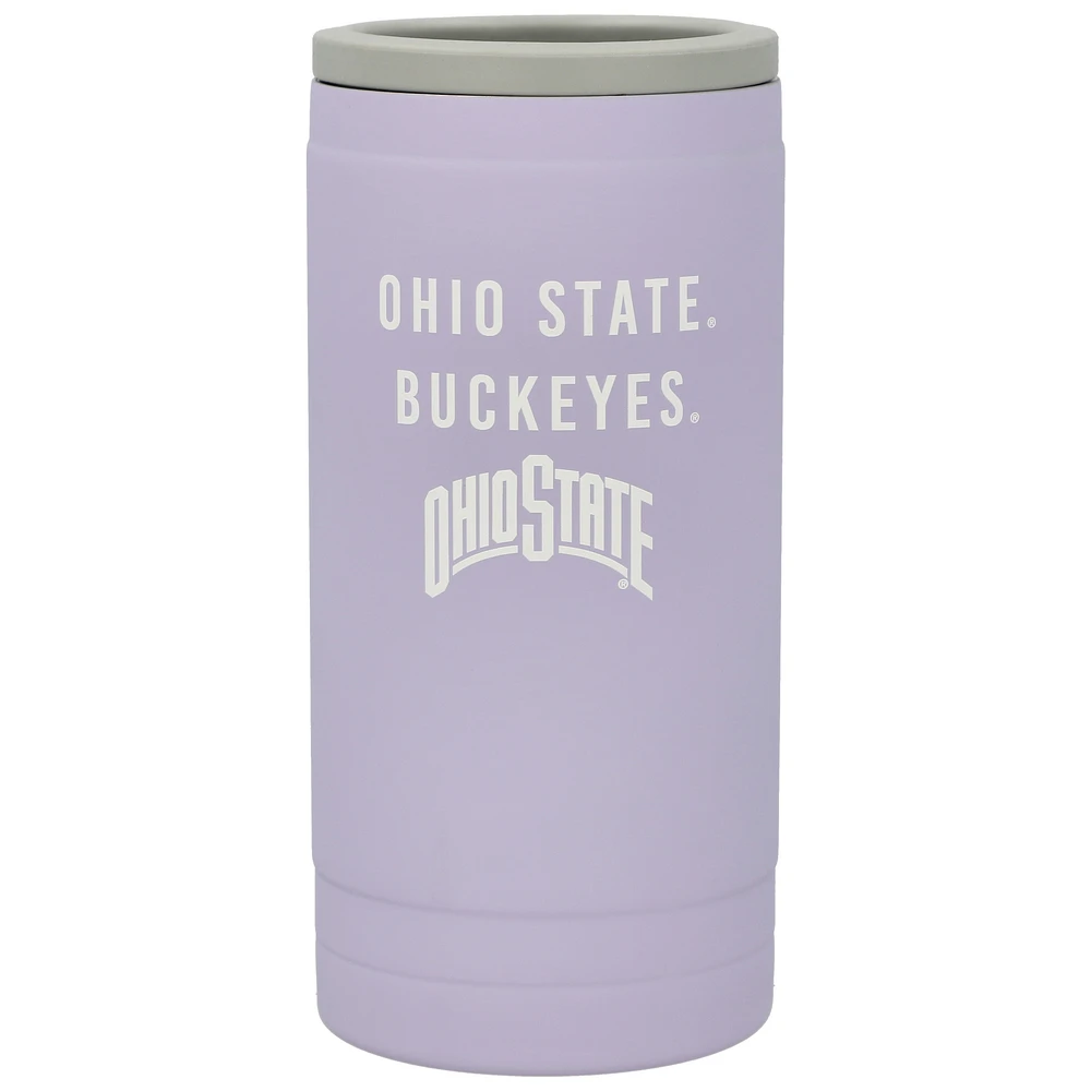 Ohio State Buckeyes 12oz. Lavender Soft Touch Slim Coolie