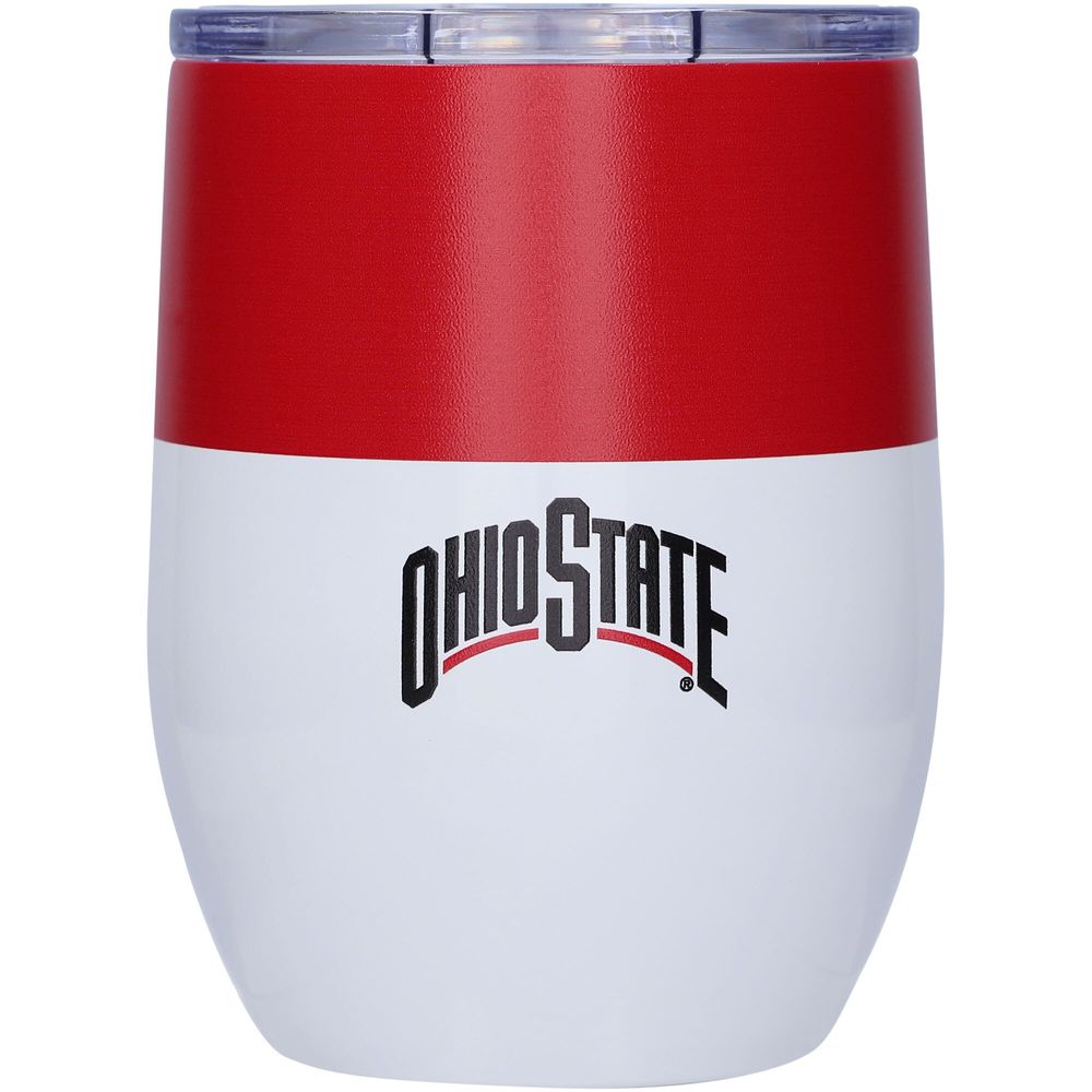 Ohio State Buckeyes 16oz. Colorblock Stainless Steel Curved Tumbler