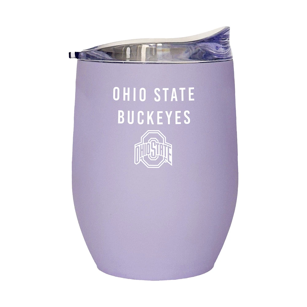 Buckeyes de l'État de l'Ohio 16oz. Gobelet incurvé doux au toucher lavande