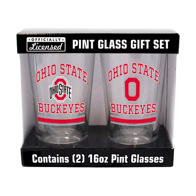 Ohio State Buckeyes 16oz. Pint Glass Two Pack