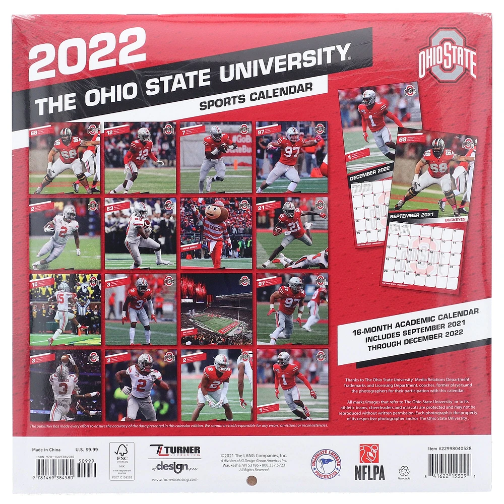 Ohio State Buckeyes 2022 Mini Wall Calendar