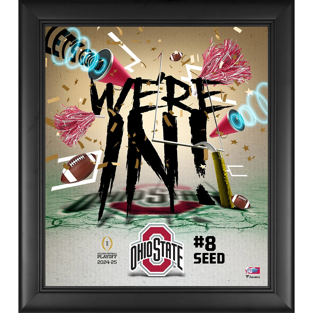 Ohio State Buckeyes 2024-25 College Football Playoff Framed 15" x 17" We're In Collage