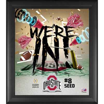 Ohio State Buckeyes 2024-25 College Football Playoff Framed 15" x 17" We're In Collage