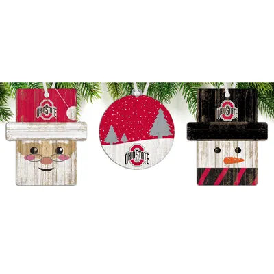 Ohio State Buckeyes 3-Pack Ornament Set