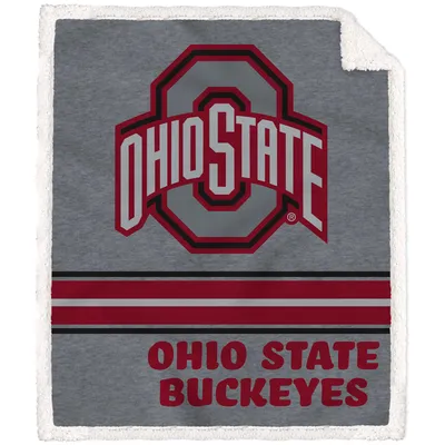 Ohio State Buckeyes 50'' x 60'' Vintage Triple Stripe French Terry Blanket