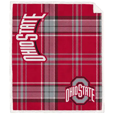 Ohio State Buckeyes 60'' x 70'' Plaid Ultra Fleece Throw Blanket