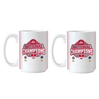 Ohio State Buckeyes College Football Playoff 2024 National Champions Two-Pack 15oz. Ceramic Mug Set