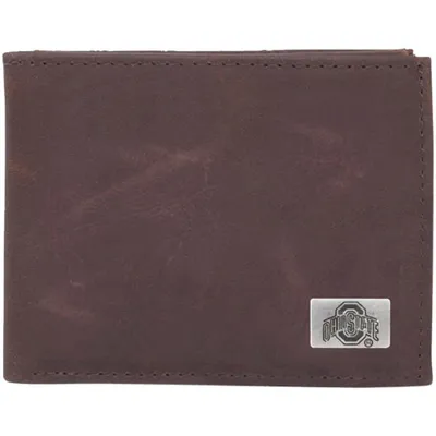 Ohio State Buckeyes Leather Billfold with Concho - Brown