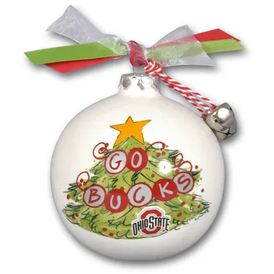 Ohio State Buckeyes Tree Painted Ball Ornament