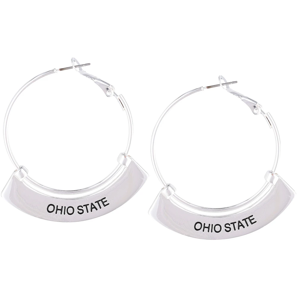 Boucles d'oreilles créoles en or Ohio State Buckeyes Weller