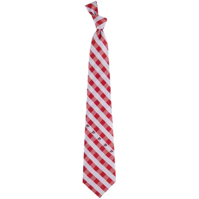 Ohio State Buckeyes Woven Checkered Tie - Scarlet/Gray