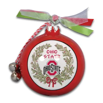 Ohio State Buckeyes Wreath Kickoff Painted Ornament