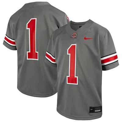 Maillot de football alternatif intouchable Nike #1 Steel Ohio State Buckeyes pour enfants d'âge préscolaire