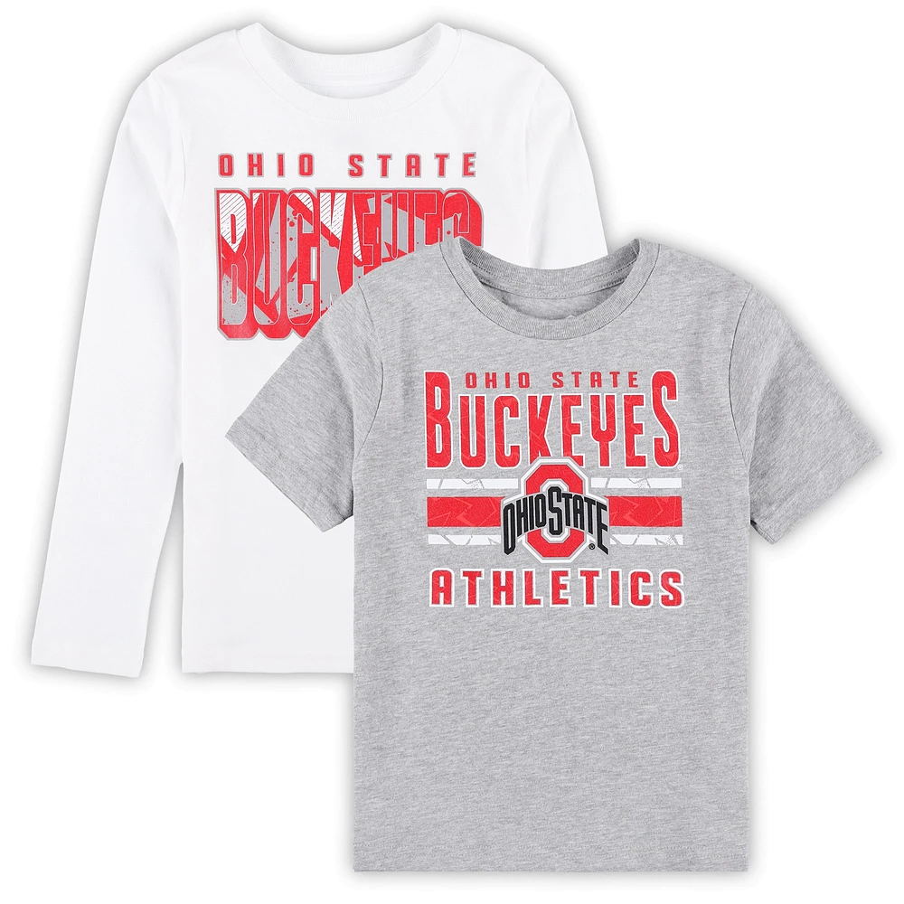 Ensemble de t-shirts pour enfants d'âge préscolaire Ohio State Buckeyes the Mix