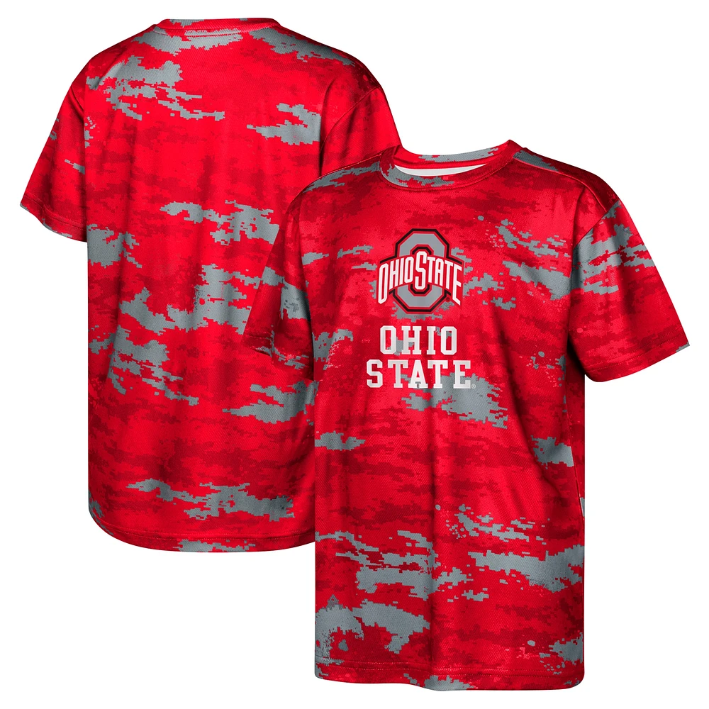 T-shirt de mêlée pour enfants d'âge préscolaire Scarlet Ohio State Buckeyes