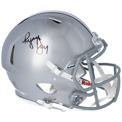Casque authentique Riddell Speed ​​autographié par Ryan Day Ohio State Buckeyes