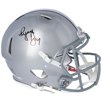 Casque authentique Riddell Speed ​​autographié par Ryan Day Ohio State Buckeyes