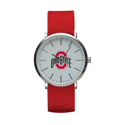 Ohio State Buckeyes Stitch Nylon Strap Watch - Scarlet