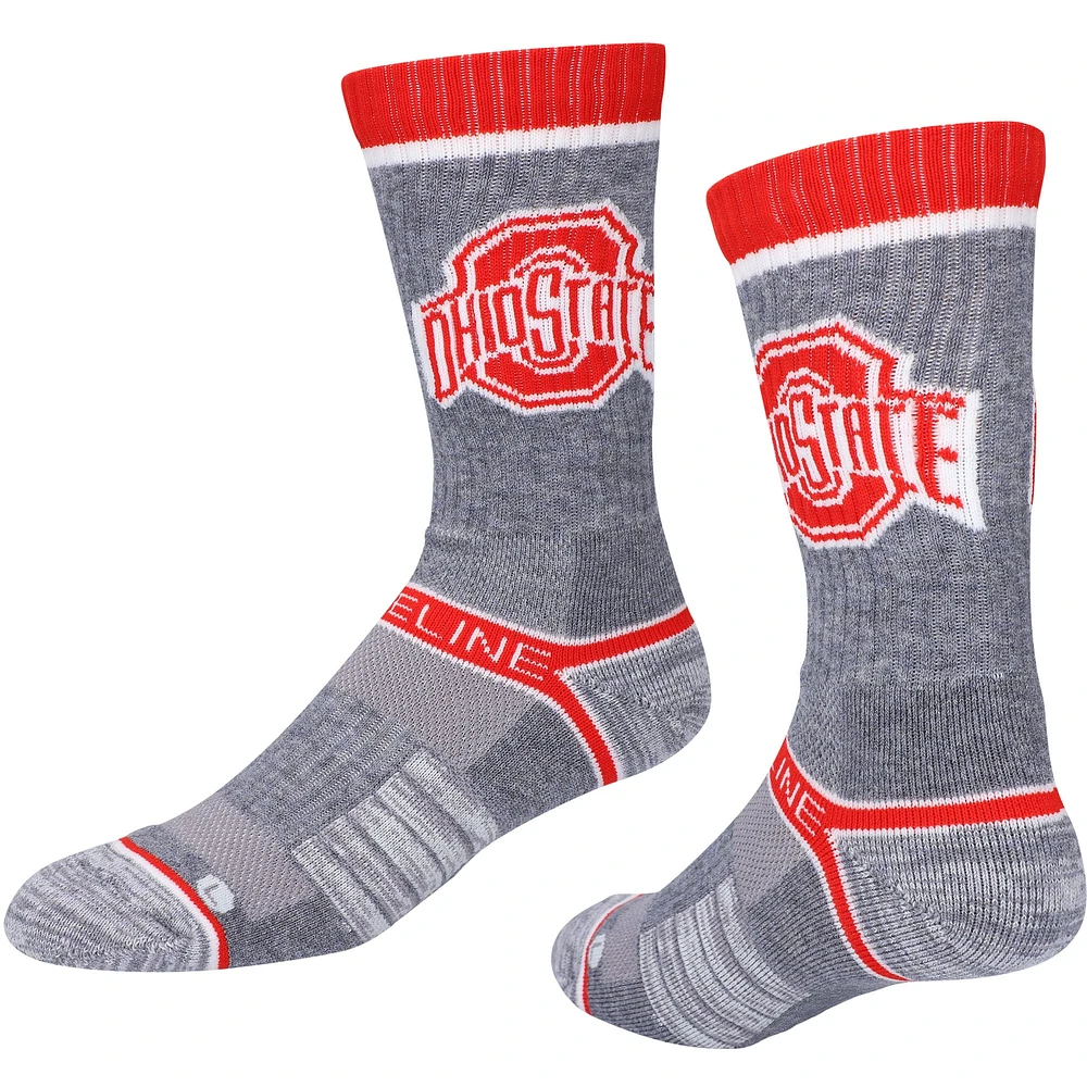 Strideline Ohio State Buckeyes Chaussettes mi-mollet en laine de qualité supérieure