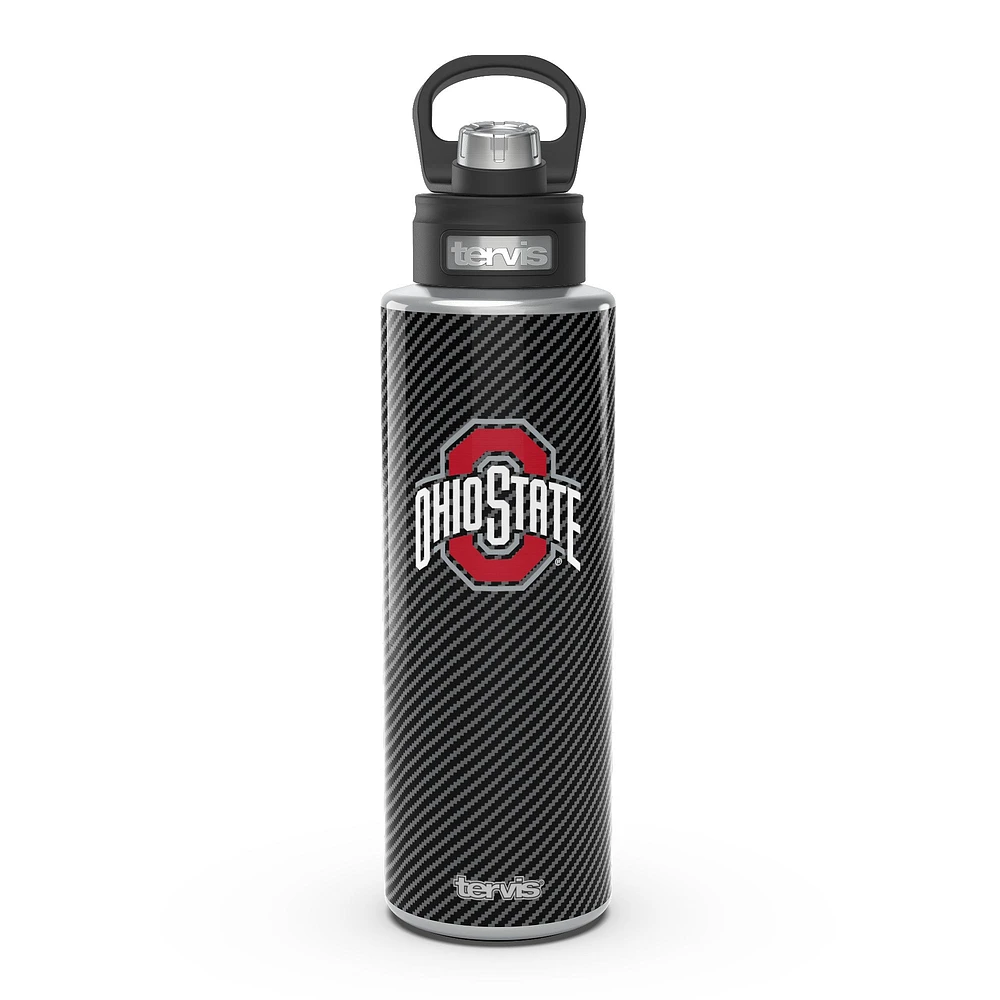 Tervis Buckeyes de l'État de l'Ohio 40oz. Bouteille d'eau à large goulot en fibre de carbone