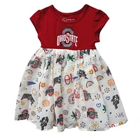 Robe de princesse Vault pour tout-petits Wes & Willy Crimson Ohio State Buckeyes