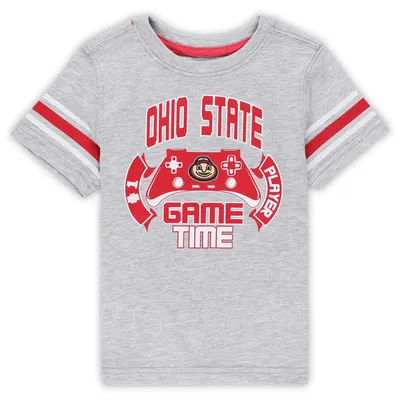 Ohio State Buckeyes Colosseum Toddler Gamer T-Shirt - Heather Gray