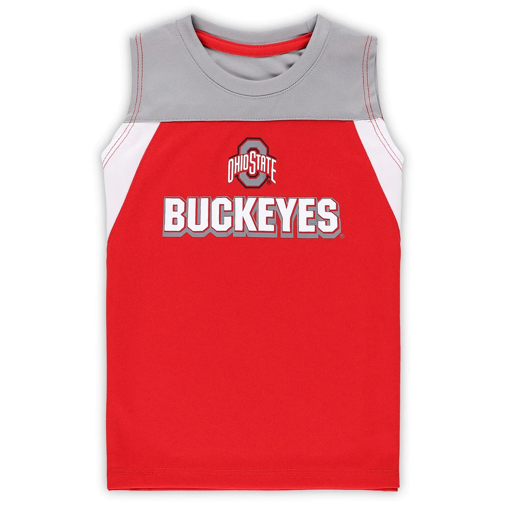 Ensemble débardeur et short Ozone Colosseum Scarlet Ohio State Buckeyes pour tout-petit