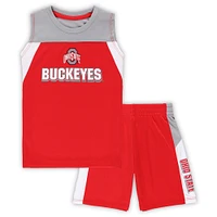 Ensemble débardeur et short Ozone Colosseum Scarlet Ohio State Buckeyes pour tout-petit