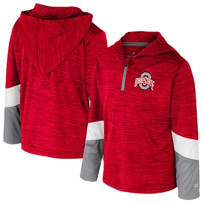 Coupe-vent zippé à 1/4 pour tout-petits Colosseum Scarlet Ohio State Buckeyes Rylos