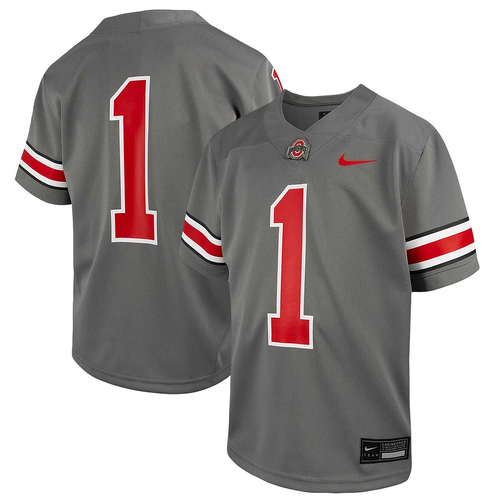 Maillot de football réplique alternatif intouchable pour tout-petits Nike #1 Steel Ohio State Buckeyes