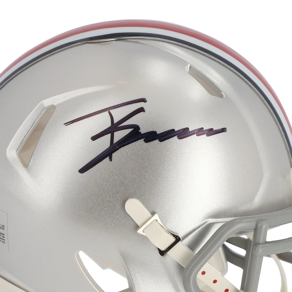 Trey Sermon Ohio State Buckeyes Autographed Riddell Speed Mini Helmet