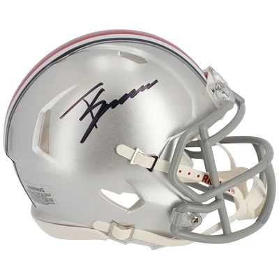 Trey Sermon Ohio State Buckeyes Autographed Riddell Speed Mini Helmet
