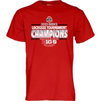 Unisex Blue 84 Scarlet Ohio State Buckeyes 2025 Big Ten Men's Lacrosse Conference Tournament Champions T-Shirt
