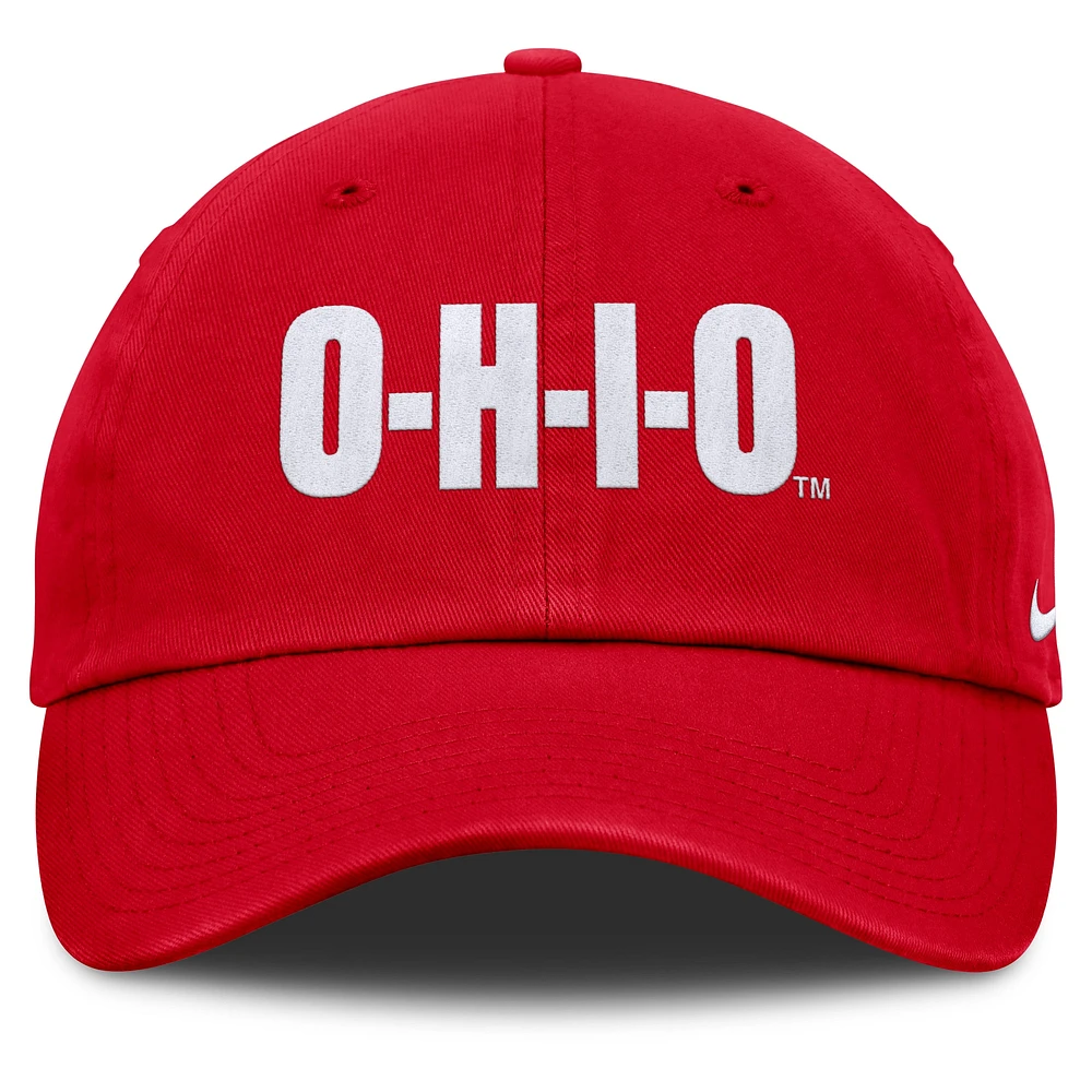 Unisex Nike Scarlet Ohio State Buckeyes Local Club Adjustable Hat