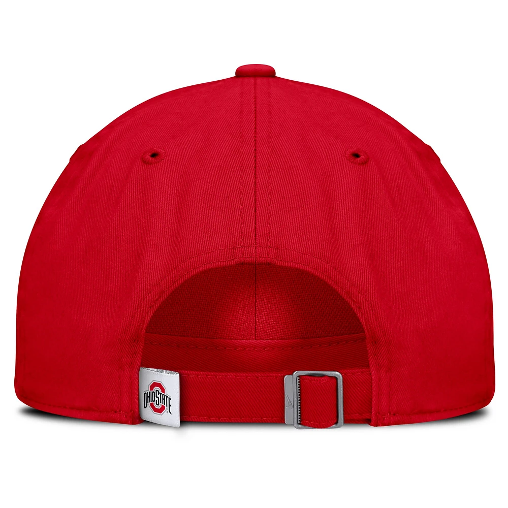 Unisex Nike Scarlet Ohio State Buckeyes Local Club Adjustable Hat