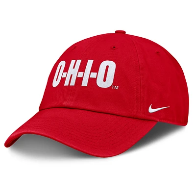 Unisex Nike Scarlet Ohio State Buckeyes Local Club Adjustable Hat