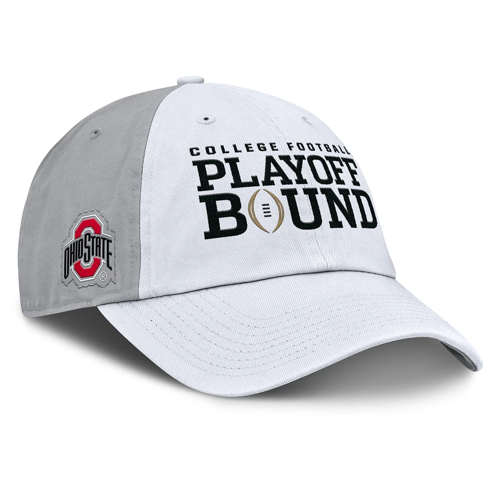 Casquette ajustable unisexe Nike Ohio State Buckeyes 2024 College Football Playoff Club blanc/gris