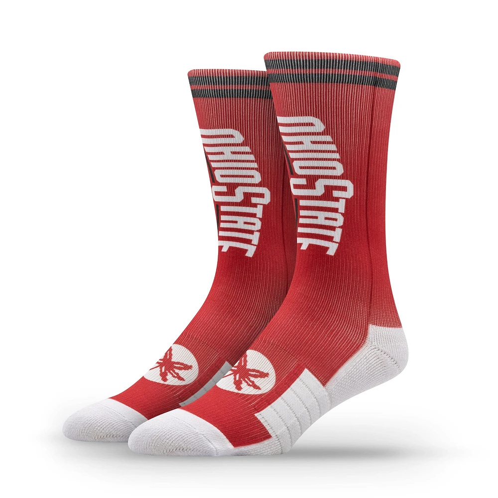 Chaussettes unisexes Strideline Ohio State Buckeyes Premium Wordmark Crew