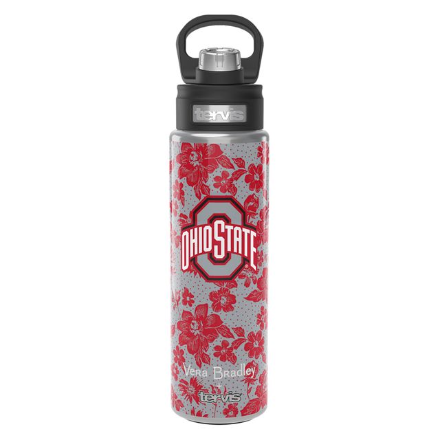 Vera Bradley x Tervis Ohio State Buckeyes 24 oz. Bouteille à large ouverture avec couvercle de luxe