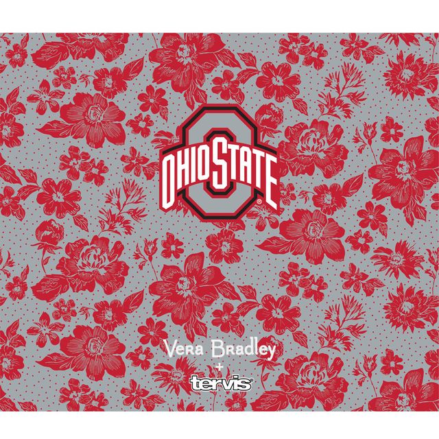 Vera Bradley x Tervis Ohio State Buckeyes 24 oz. Bouteille à large ouverture avec couvercle de luxe