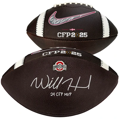 Will Howard Ohio State Buckeyes Autographed 2024 College Football Playoff National Champions Nike CFP Football with "24 CFP MVP" Inscription