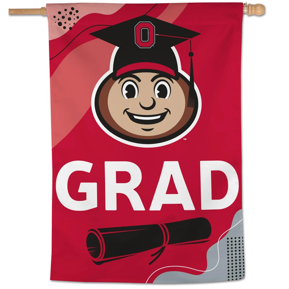 WinCraft Ohio State Buckeyes Bannière verticale simple face pour anciens élèves de 28 po x 40 po