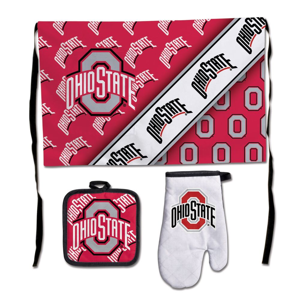 WinCraft Ohio State Buckeyes 3-Piece Barbecue Set