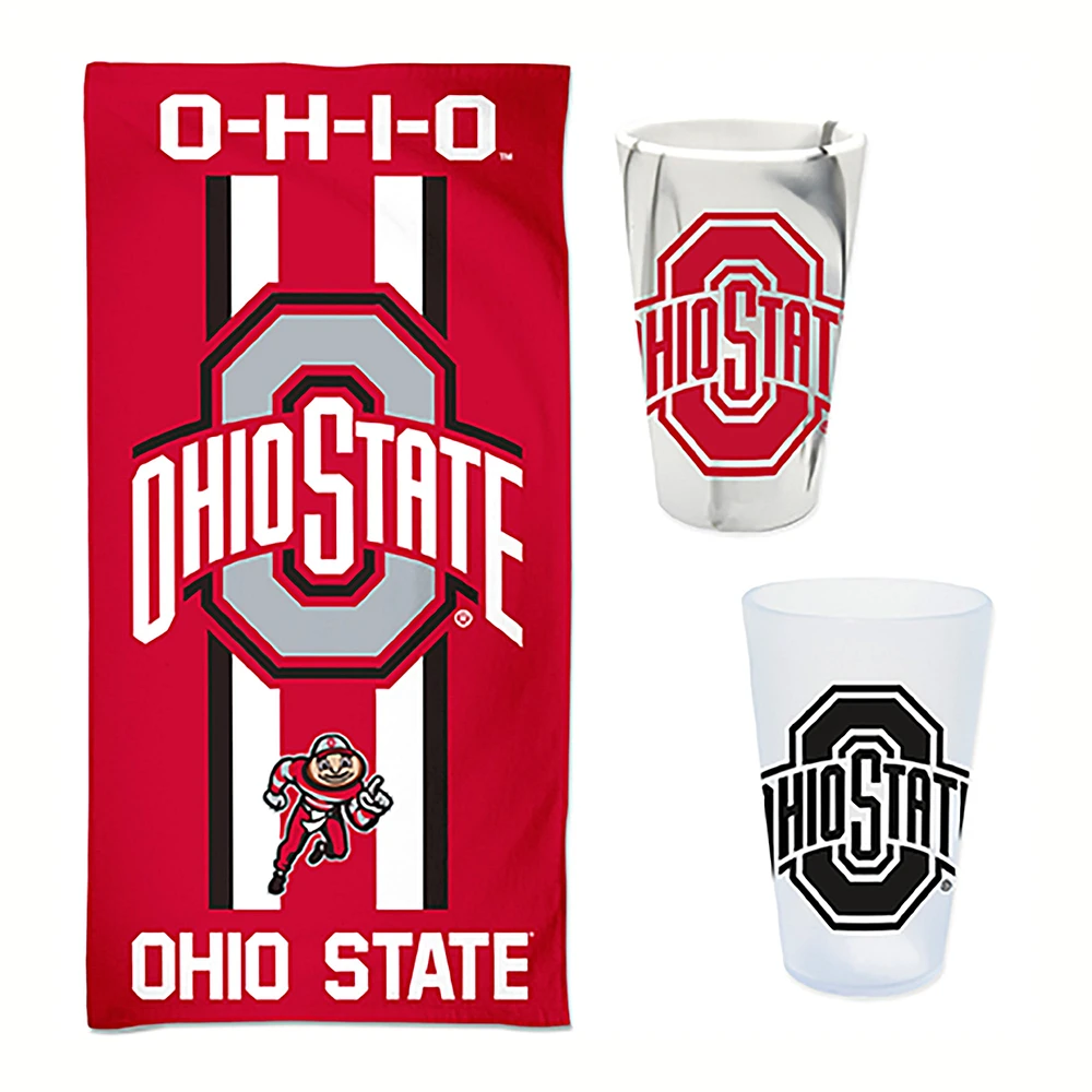 Pack d'accessoires pour la journée à la plage WinCraft Ohio State Buckeyes