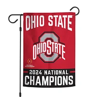 WinCraft Ohio State Buckeyes College Football Playoff 2024 National Champions 12'' x 18'' Double-Sided Garden Flag