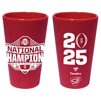 WinCraft Ohio State Buckeyes College Football Playoff 2024 National Champions 16oz. Team Color Silicone Pint Glass