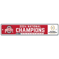 WinCraft Ohio State Buckeyes College Football Playoff 2024 National Champions 3.75" x 19" Plastic Street Sign